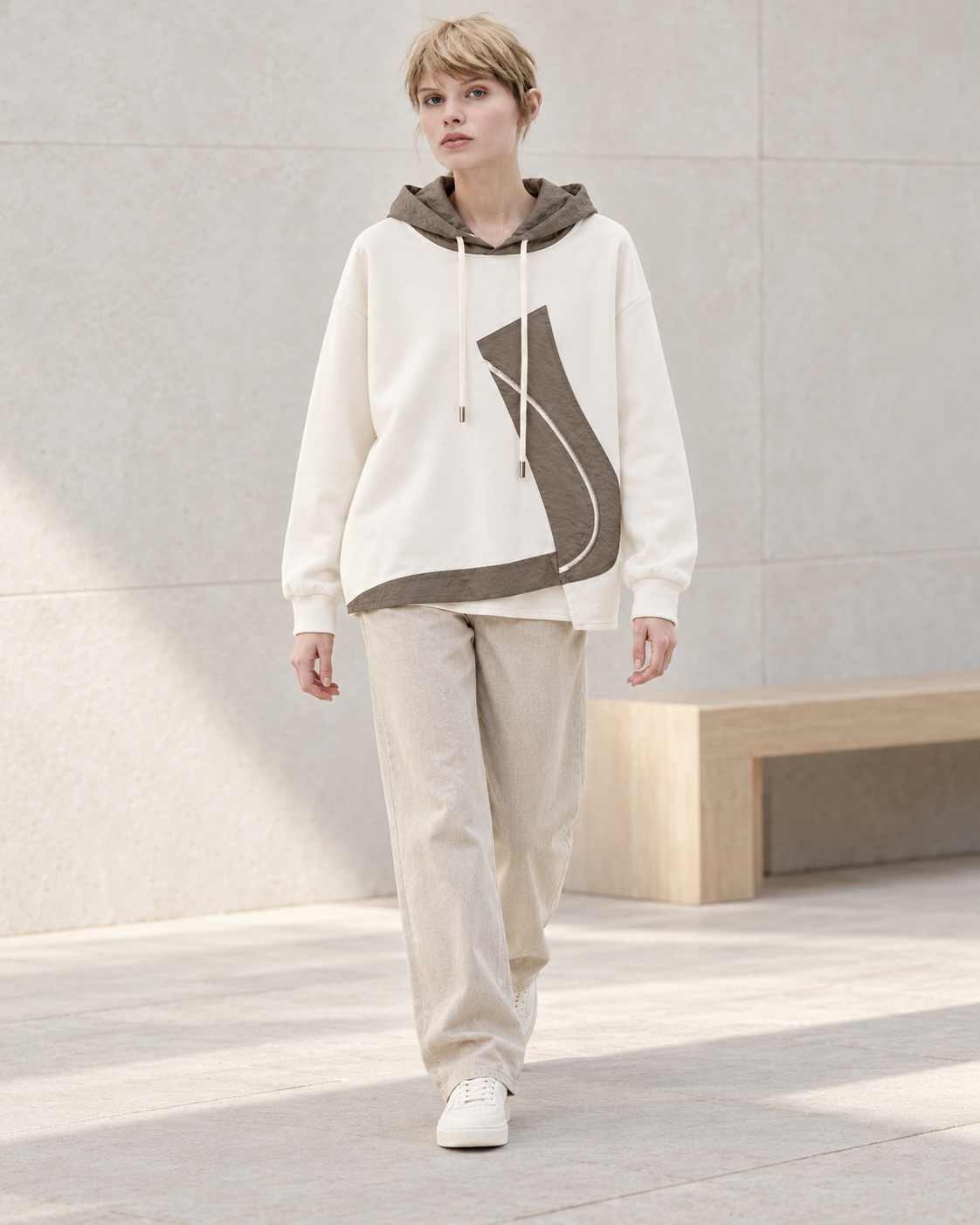 Asymmetric Zip Hoodie – model hero