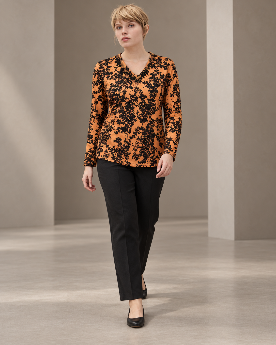Botanical Embellished Top – full length hero