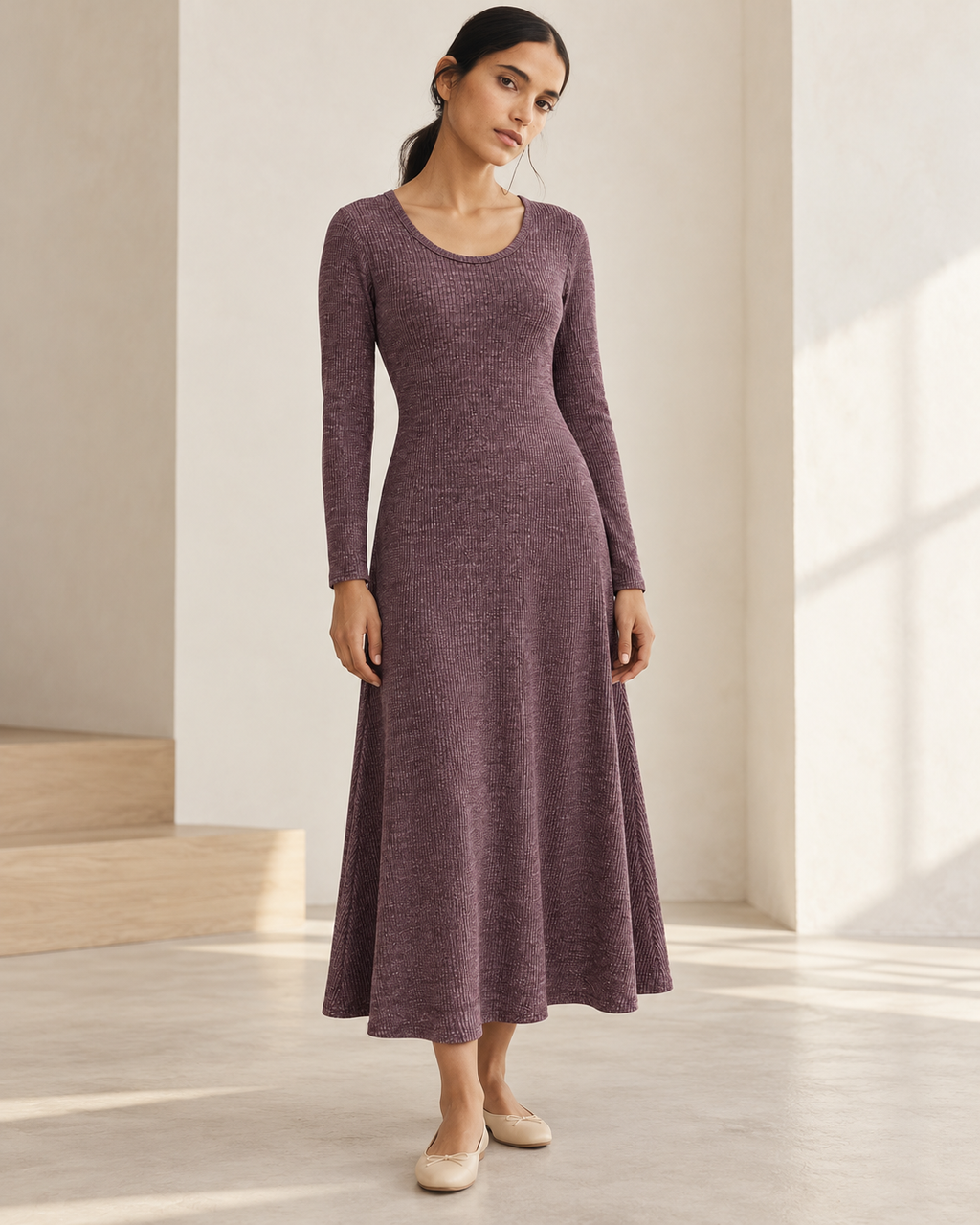 Classic Knit Midi Dress – hero