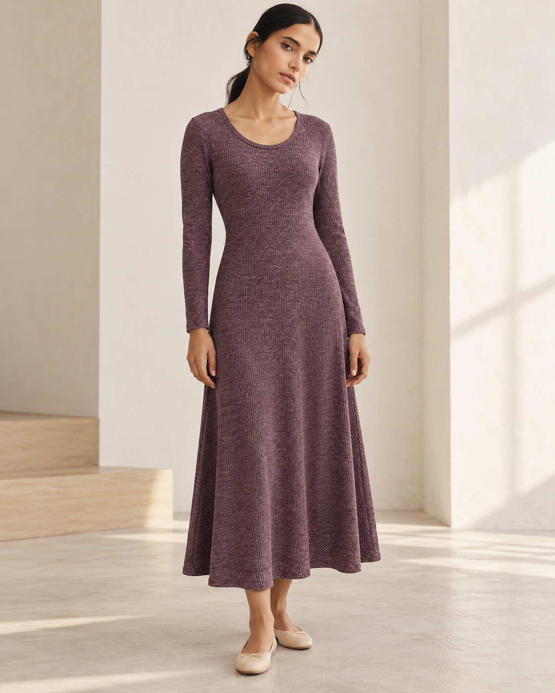 Classic Knit Midi Dress – hero