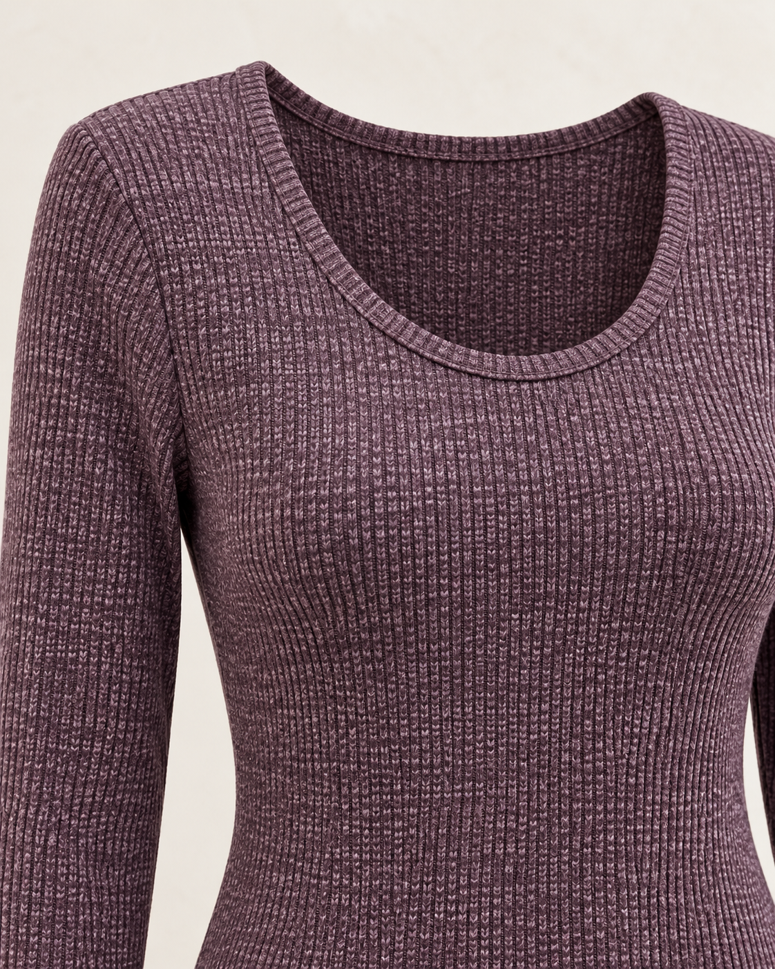 Classic Knit Midi Dress – neckline knit detail