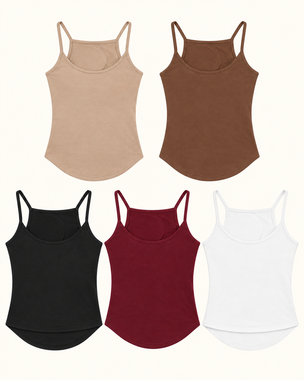 Contour Padded Cami Top – colours comparison