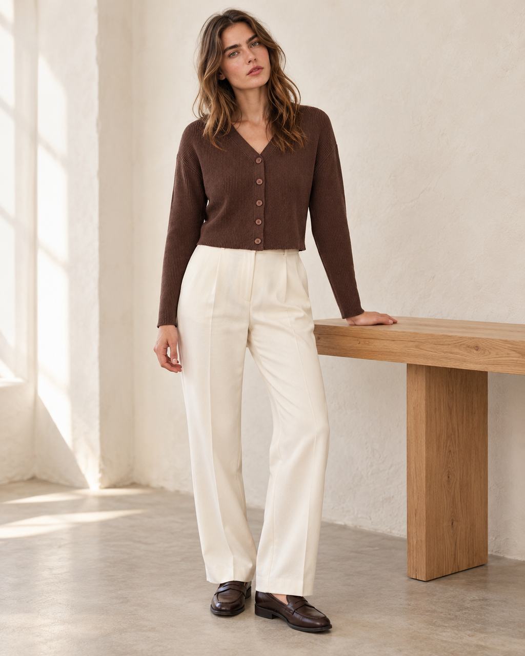 Core Knit Cardigan – full length hero