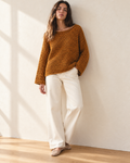 Cozy Ribbed Knit Sweater – model hero