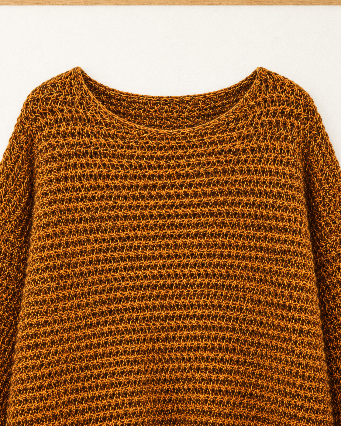 Cozy Ribbed Knit Sweater – neck knit detail