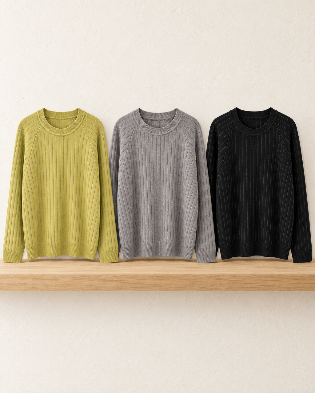 Crew Neck Rib Sweater – colours