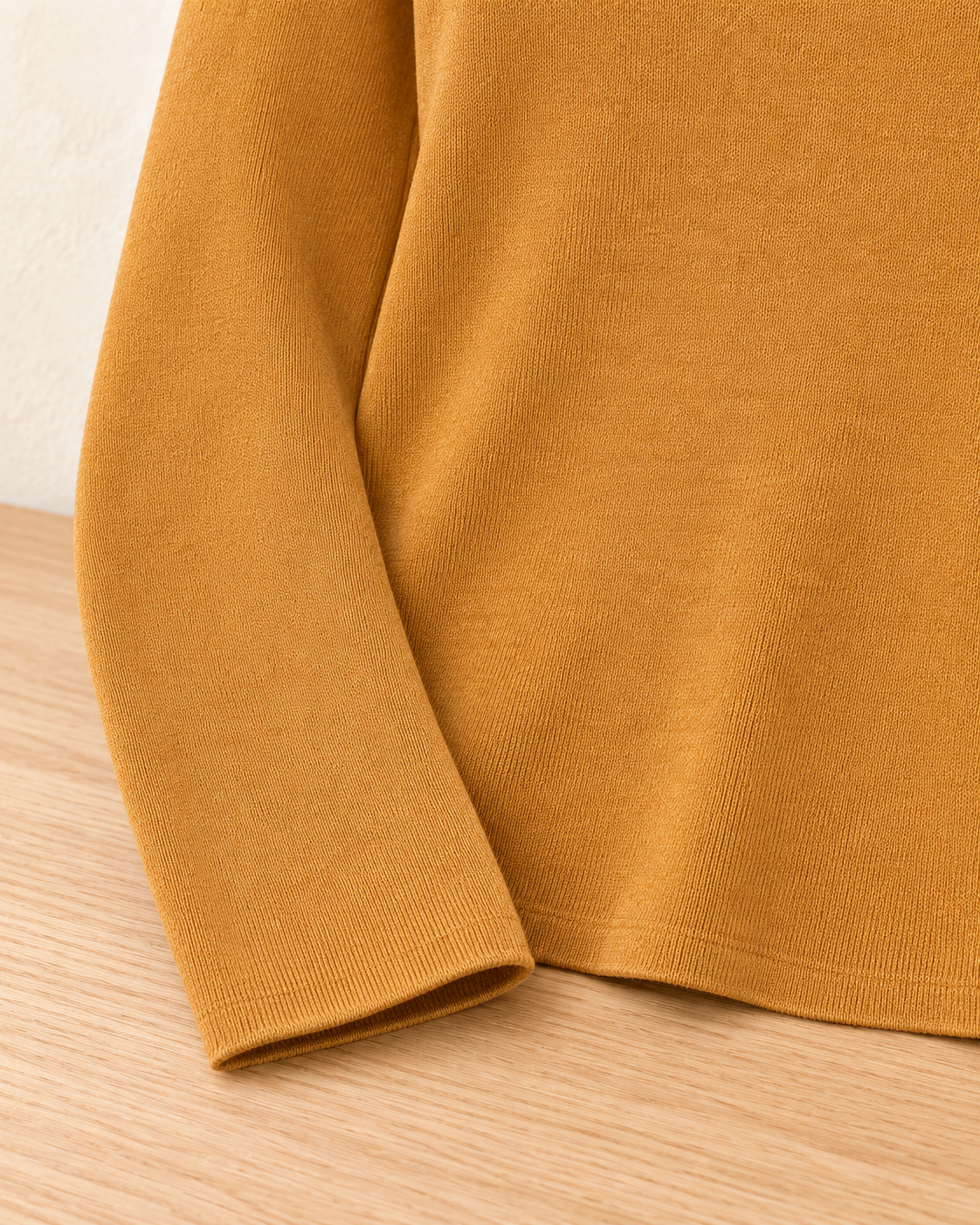 Crystal Strap Knit Top – cuff hem detail