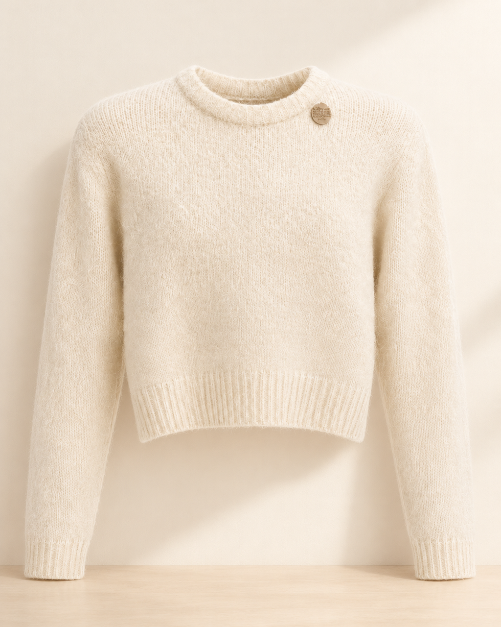 Detachable Accessory Detail Cropped Sweater – product showcase