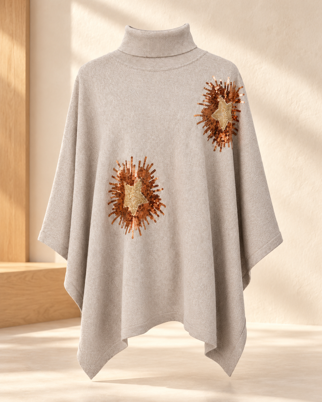 Embellished Poncho Sweater – product showcase