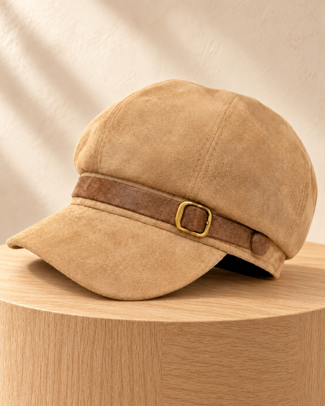 Faux Suede Baker Boy Cap – product showcase
