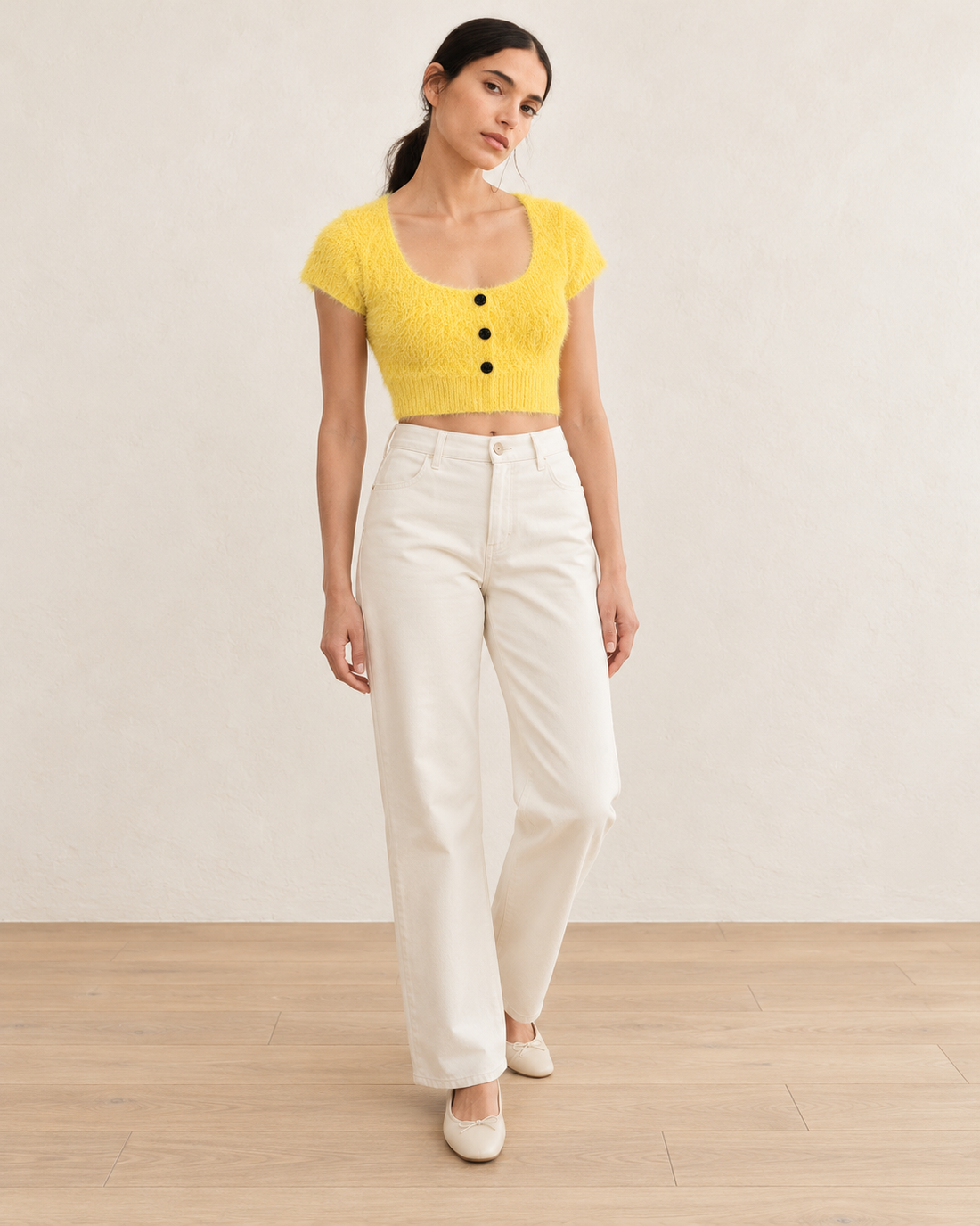 Fuzzy Knit Crop Top