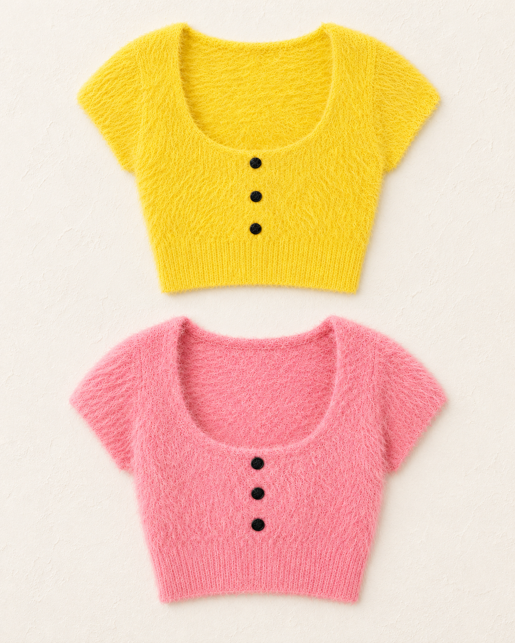 Fuzzy Knit Crop Top – colours comparison