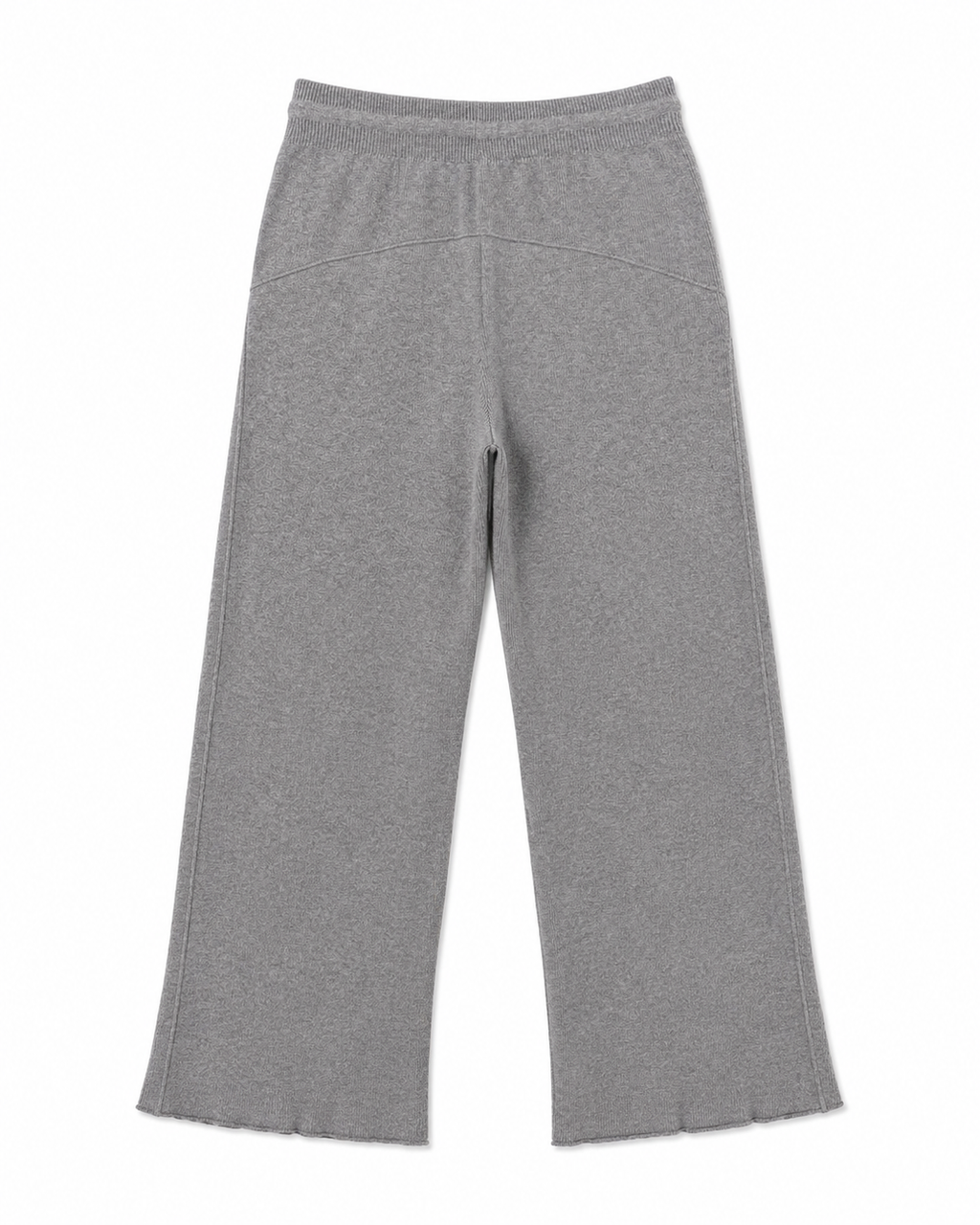 Gray Seam Detail Wide Leg Sweatpants – back view