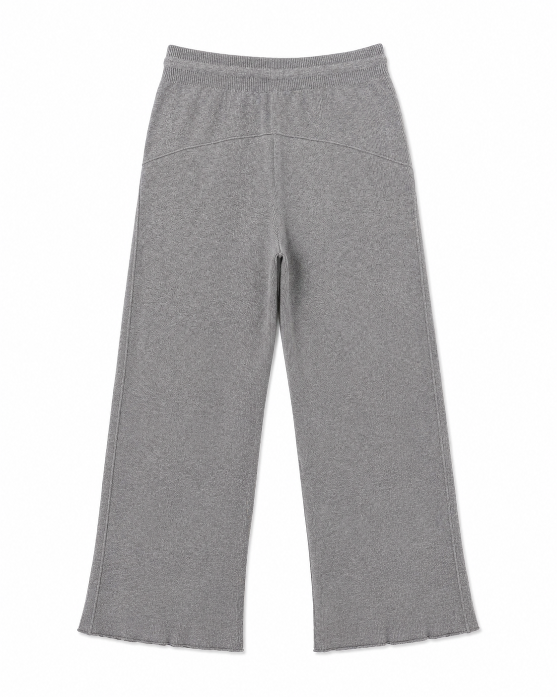 Gray Seam Detail Wide Leg Sweatpants – back view
