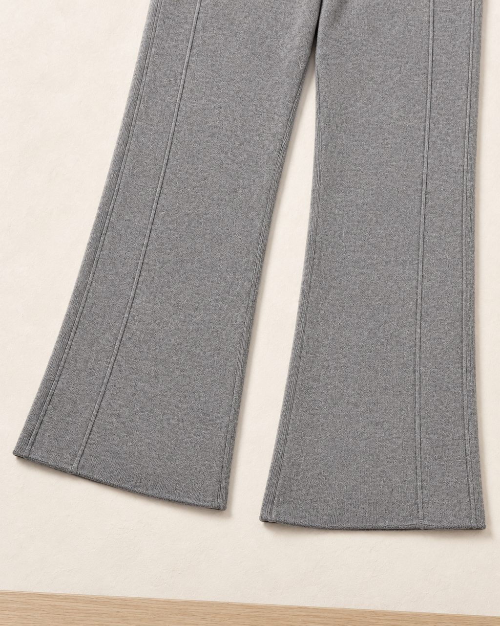 Gray Seam Detail Wide Leg Sweatpants – hem seam detail
