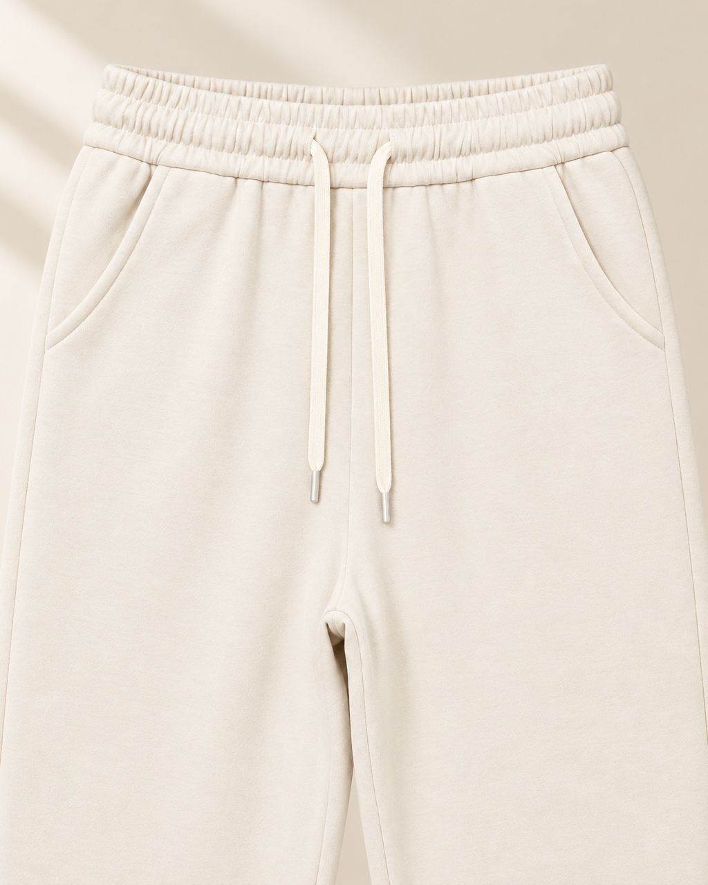 Ivory Straight Leg Sweatpants – waist detail