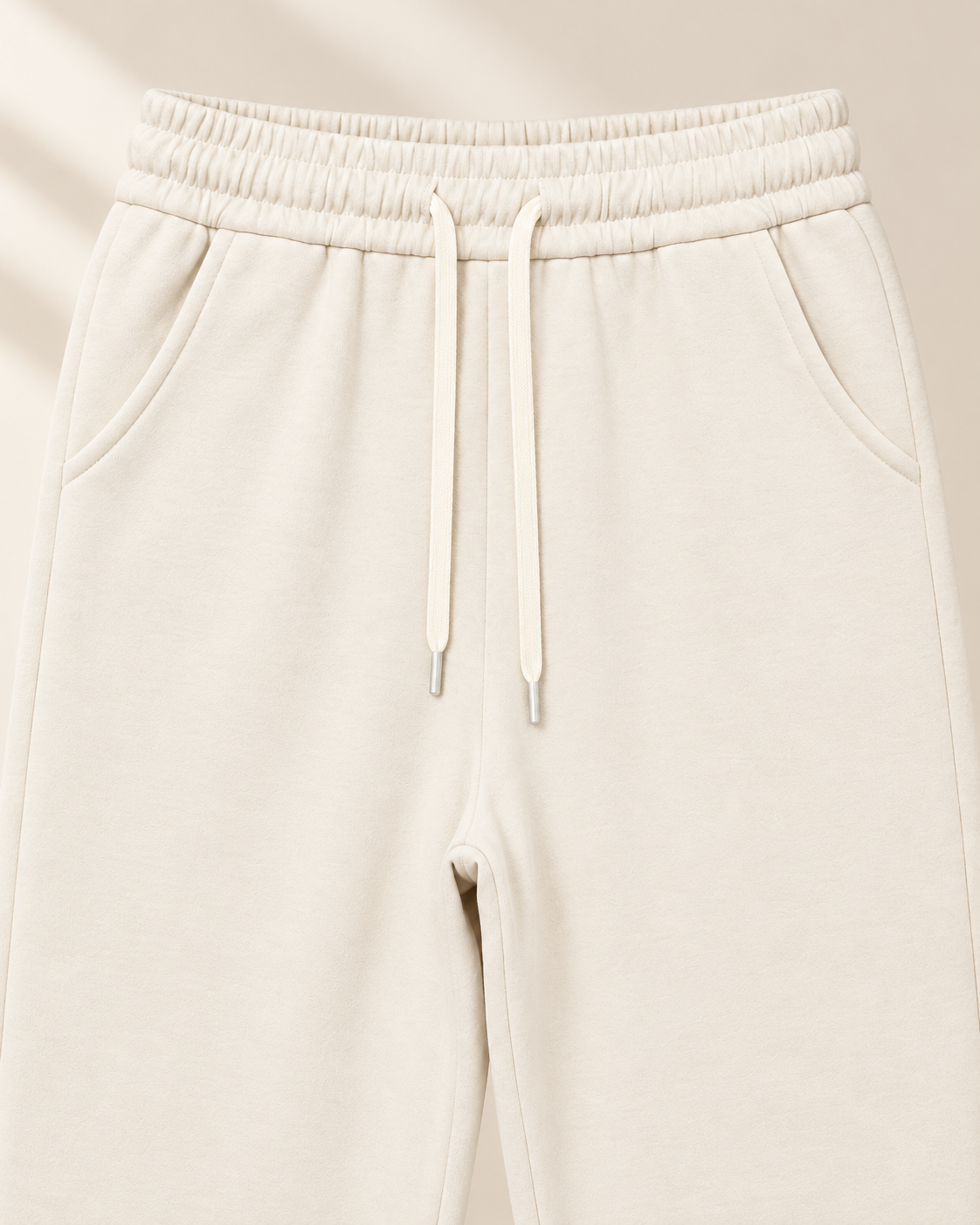 Ivory Straight Leg Sweatpants – waist detail