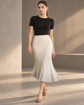 Mermaid Knit Midi Skirt – model hero