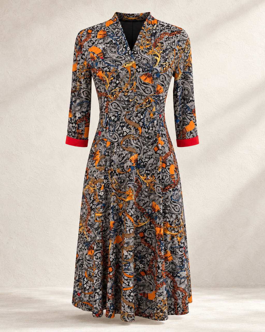 Paisley Wrap Midi Dress – product showcase