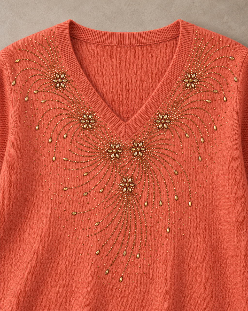 Party Wear Winter Top – embellishment detail