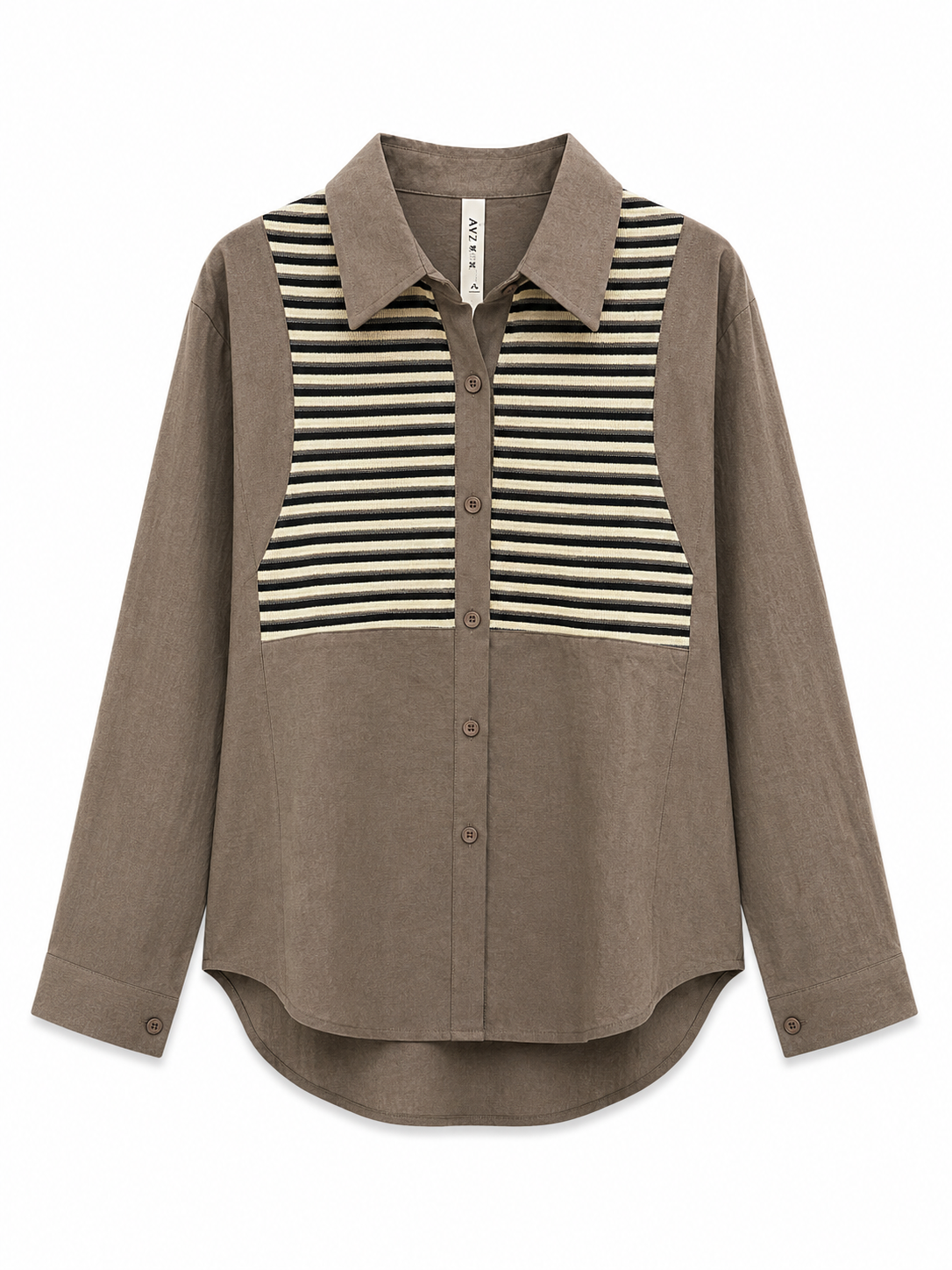 Regular Suede Shirt – gray showcase