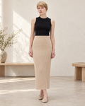 Rib Knit Midi Skirt – model hero