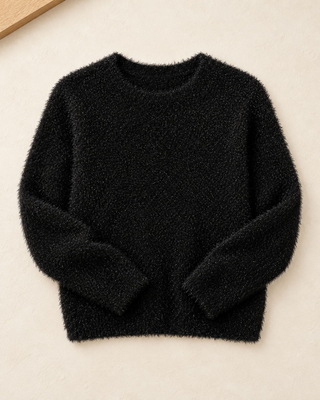 Shimmer Eyelash Knit Sweater – front folded composition