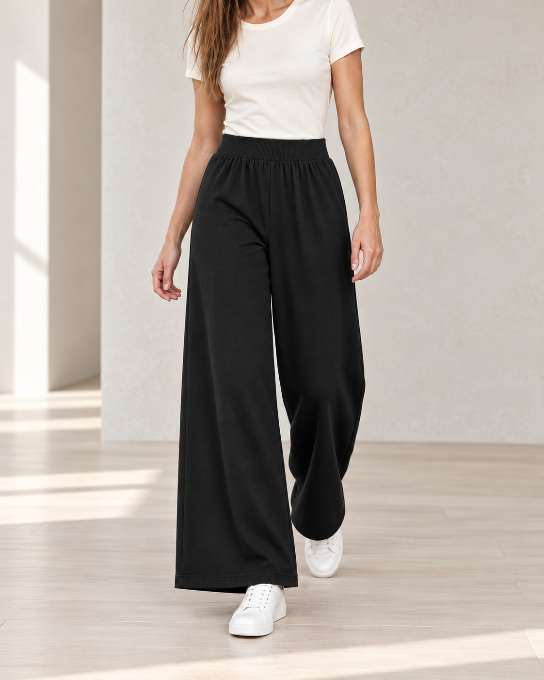 Solid Wide Leg Lowers – styled close