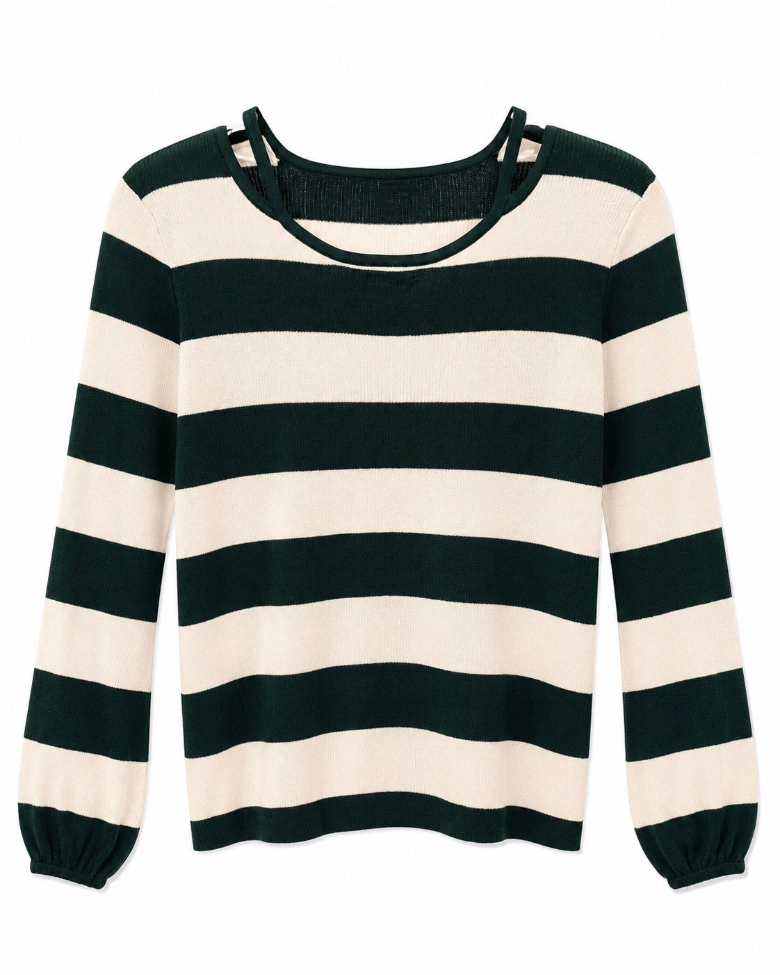 Striped Knit Pullover – front