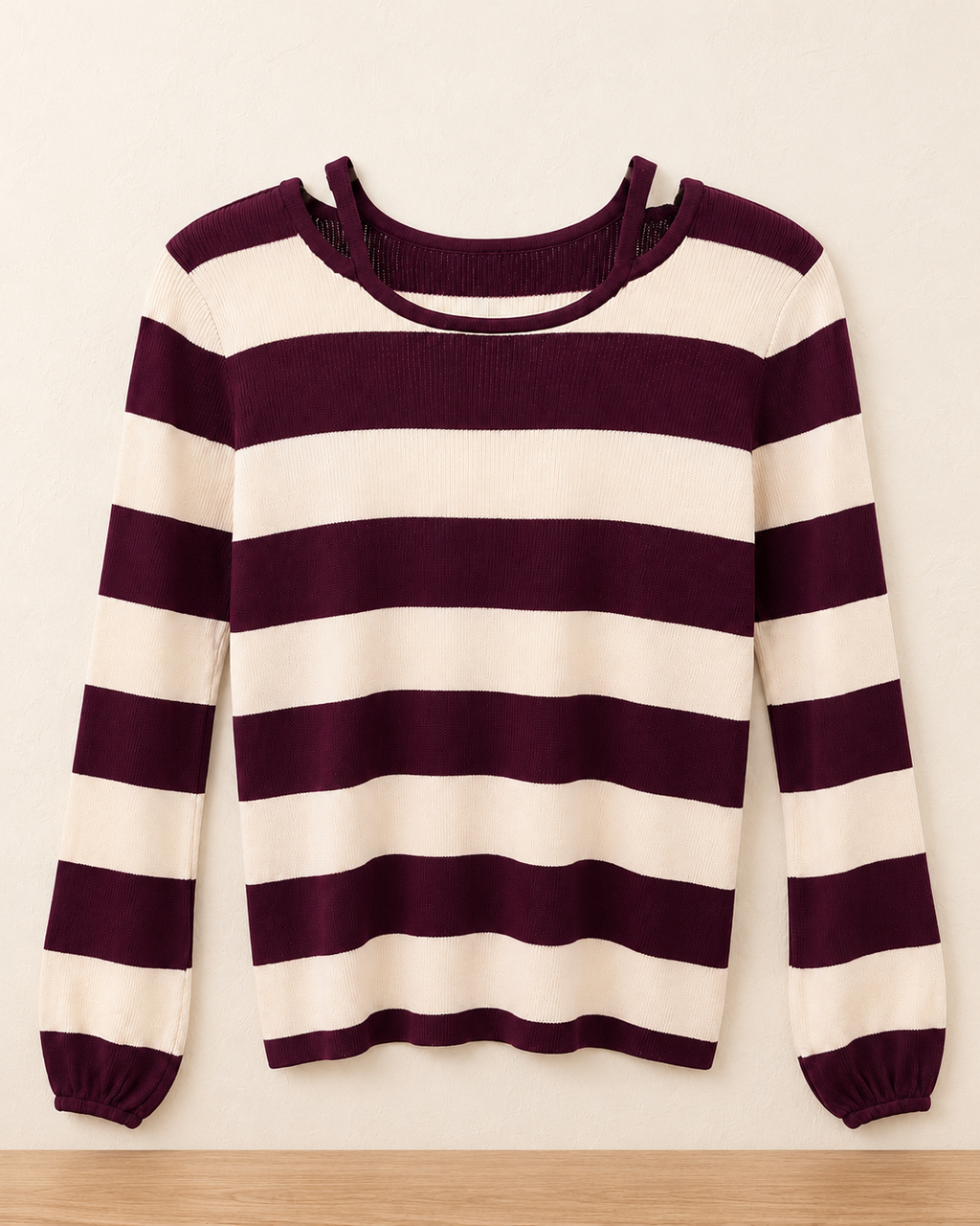 Striped Knit Pullover – product showcase