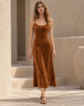 Suede Slip Midi Dress – hero