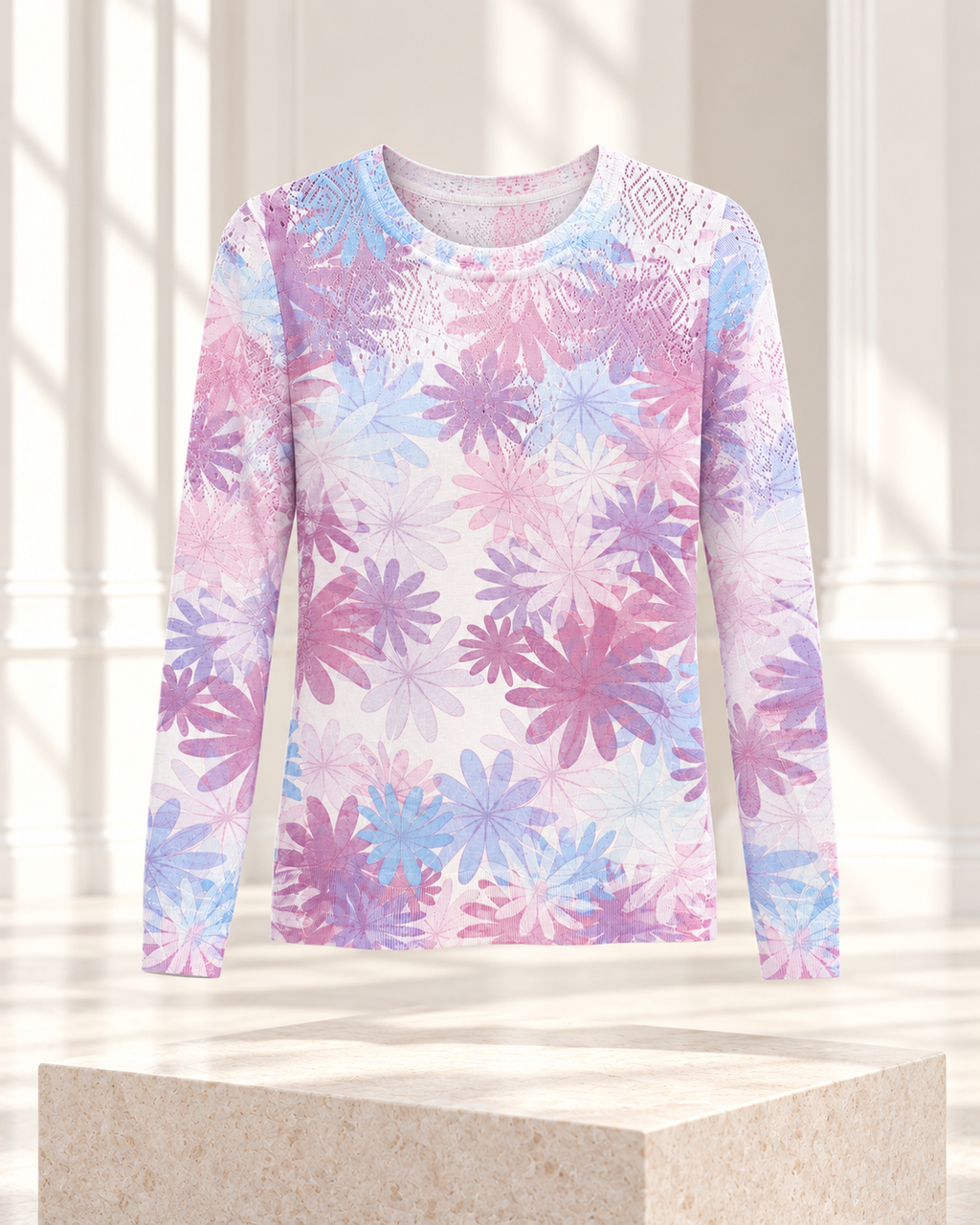 Tie Dye Floral Top – pink product showcase