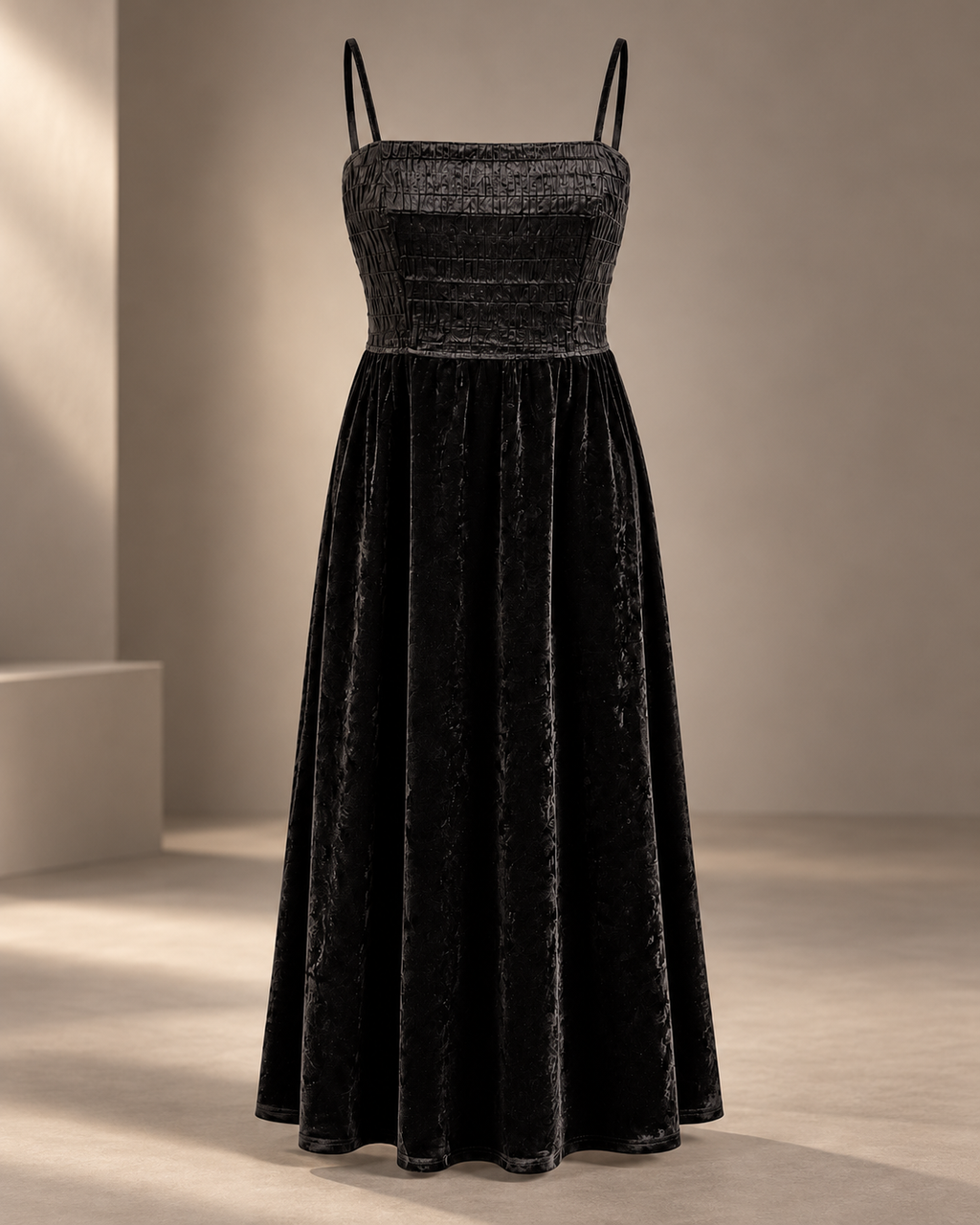 Velvet Fit & Flare Dress – product showcase