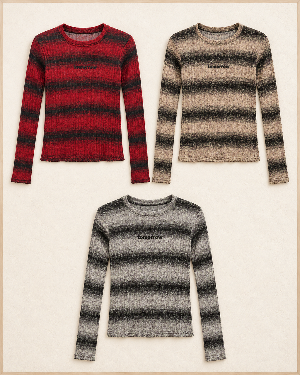 Vintage Fade Rib Top – three colours