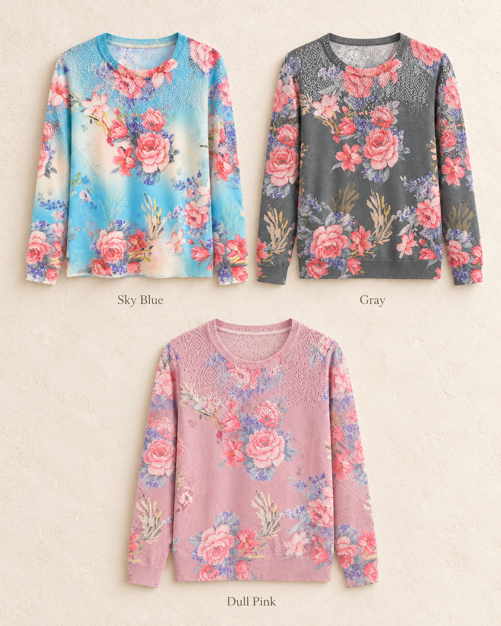 Vintage Floral Top – colours
