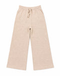 Wide-Leg Sweatpants with All-Over Stitch Detail – front view